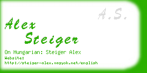 alex steiger business card